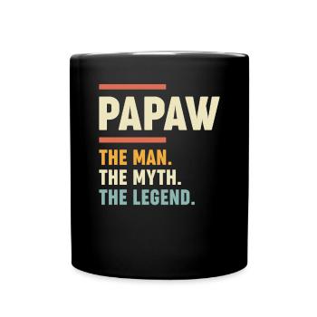 Papaw The Man The Myth The Legend - Full Colour Mug - black - Front
