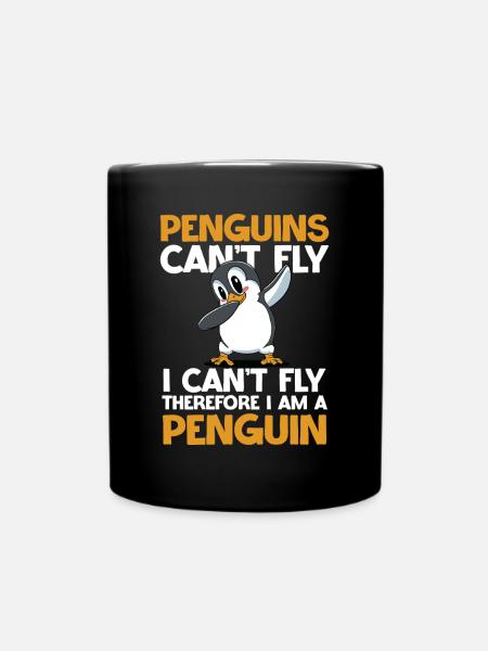 Les pingouins ne peuvent pas voler Je suis un pingouin - Mug uni - noir