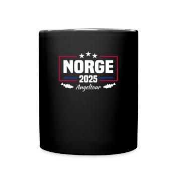 Norwegen Angeln 2025 - Tasse einfarbig - Schwarz - Vorne