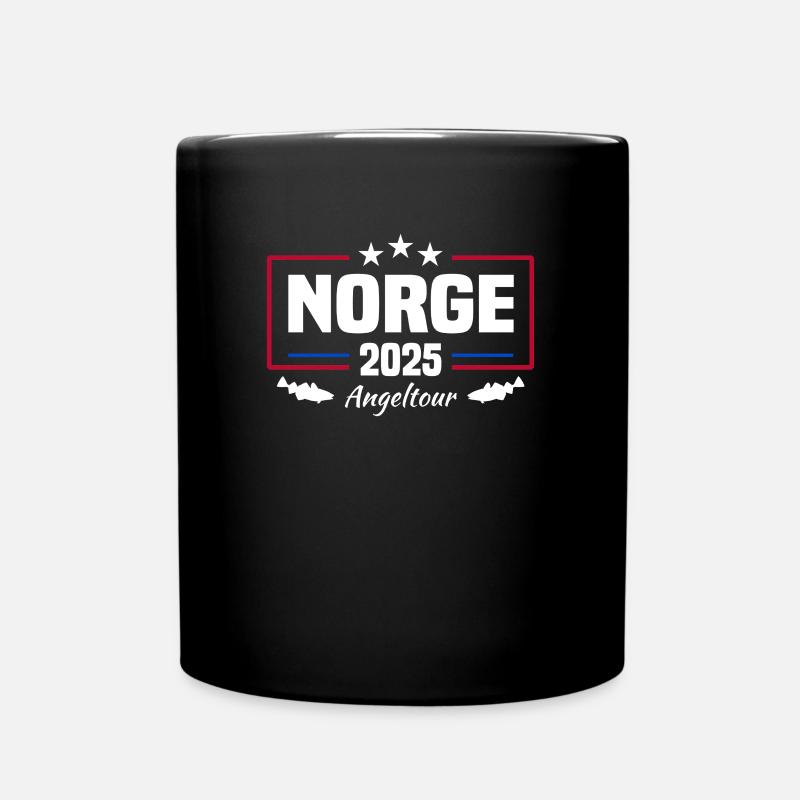 Norwegen Angeln 2025 - Tasse einfarbig - Schwarz
