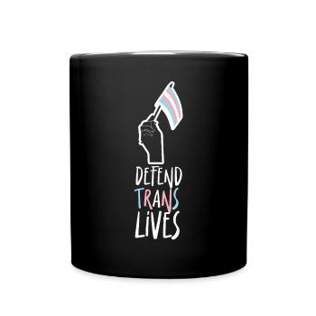 Transgender Trans LGBT Pride - Full Colour Mug - black - Front