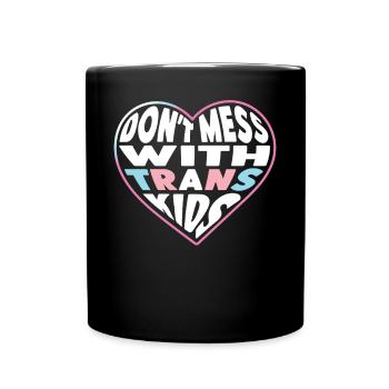 Transgender Trans LGBT Pride - Full Colour Mug - black - Front