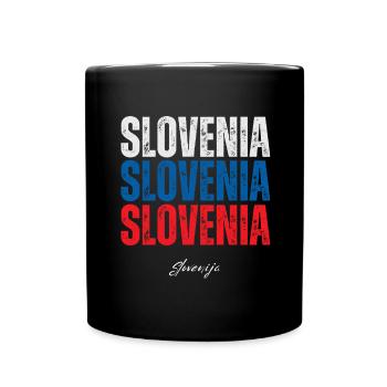 Flagge von Slowenien, slowenischer Stolz - Tasse einfarbig - Schwarz - Vorne