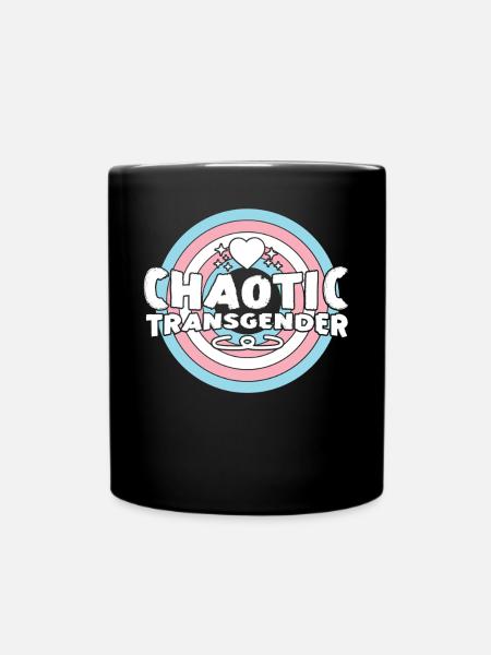 Transgender Trans LGBT Pride - Full Colour Mug - black