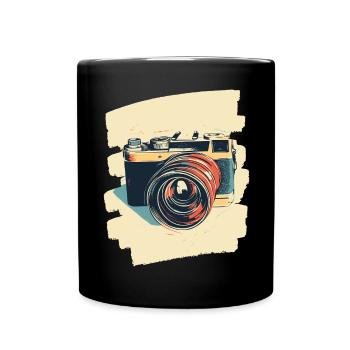 Camera Photo Camera Photographer Female Photographer - Full Colour Mug - black - Front