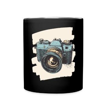 Camera Photo Camera Photographer Female Photographer - Full Colour Mug - black - Front