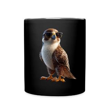 Falke Turmfalke Falkenjagd Wanderfalke Süße Falken - Tasse einfarbig - Schwarz - Vorne