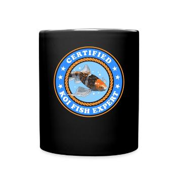 Koi Experte Kois Fische Nishikigoi Geschenk - Tasse einfarbig - Schwarz - Vorne