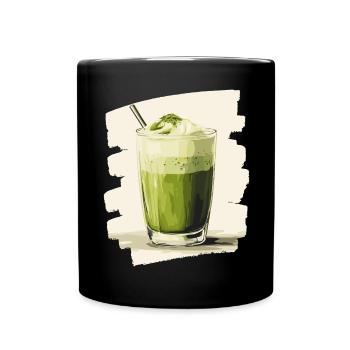 Matcha Latte Lover Green Tea - Full Colour Mug - black - Front