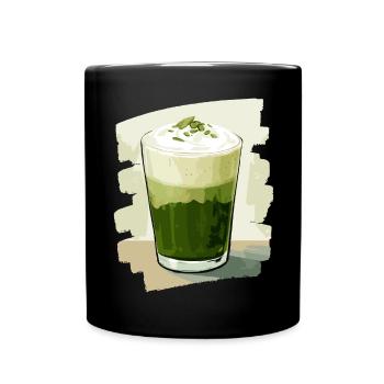 Matcha Latte Lover Green Tea - Full Colour Mug - black - Front