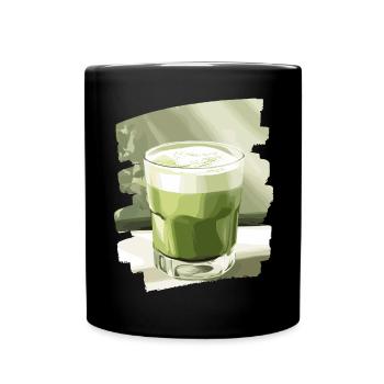Matcha Latte Lover Green Tea - Full Colour Mug - black - Front