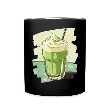 Matcha Latte Lover Green Tea - Full Colour Mug - black - Front