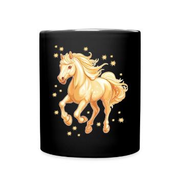 Horse with stars - Full Colour Mug - black - Front