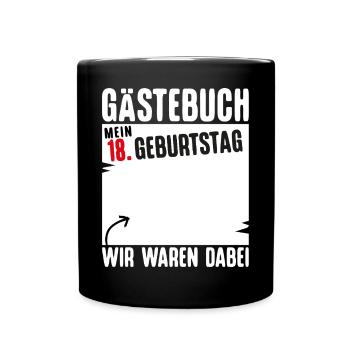 T-Shirt 18. Geburtstag Junge Lustiges Geschenk 18. - Tasse einfarbig - Schwarz - Vorne