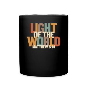 Light of the World - Matthew 5:14 - Full Colour Mug - black - Front