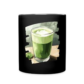 Matcha Latte Lover Green Tea - Full Colour Mug - black - Front