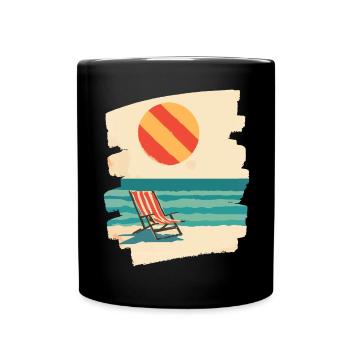 Summer Sun Beach - Full Colour Mug - black - Front