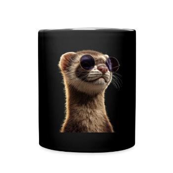 Furet Furet Putois Martre Belette Mignon Furet - Mug uni - noir - Devant
