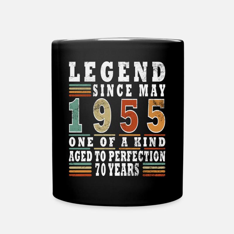 Legends May 1955 Birthday Vintage May 1955 - Full Colour Mug - black
