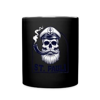 St.Pauli Kiez Hamburg Totenkopf Sankt Pauli - Mug uni - noir - Devant