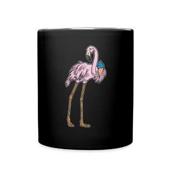 Flamingo Waffle Cream - Full Colour Mug - black - Front