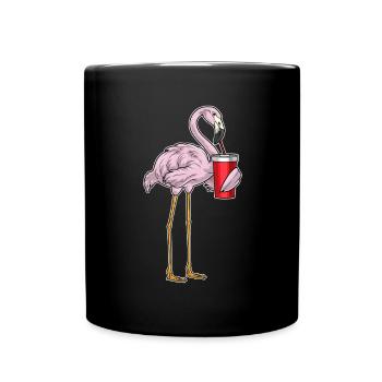 Flamingo Mug à emporter - Mug uni - noir - Devant