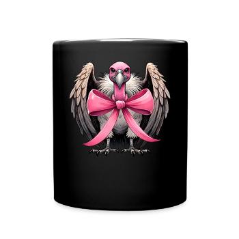 Coquette Bogen Geier Vogel Mädchen Mama rosa - Tasse einfarbig - Schwarz - Vorne