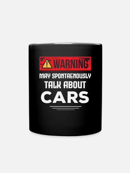 May talk about cars - Full Colour Mug - black