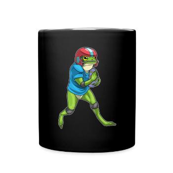 Football américain de Pâques Frog - Mug uni - noir - Devant