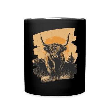 Bovins écossais des Highlands - Mug uni - noir - Devant