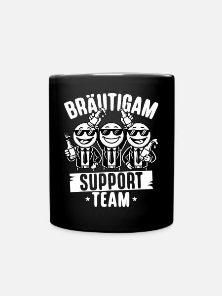 Junggesellenabschied Männer T-Shirt JGA Poltern - Tasse einfarbig - Schwarz
