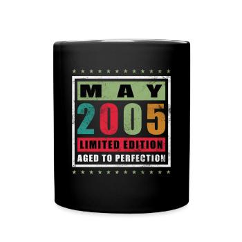 Born in May 2005 - Birthday - Gift - Full Colour Mug - black - Front
