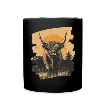 Bovins écossais des Highlands - Mug uni - noir - Devant