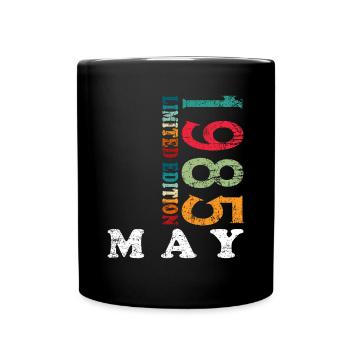 Mai 1985 | Mai 1985 Mai 1985 Geburtstagsgeschenk - Tasse einfarbig - Schwarz - Vorne