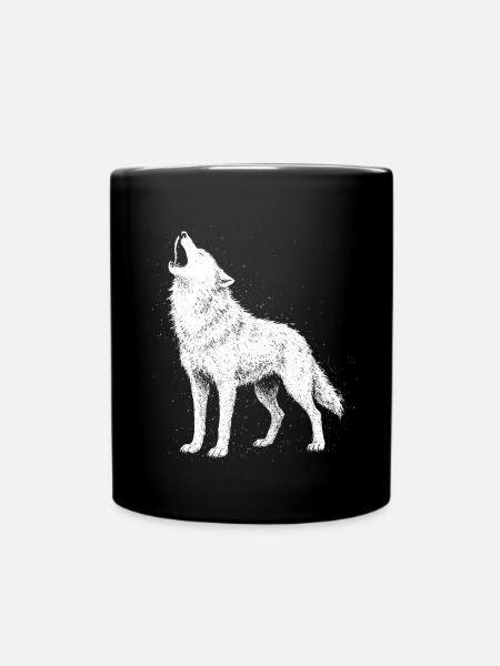 Hurlement de loup - Mug uni - noir