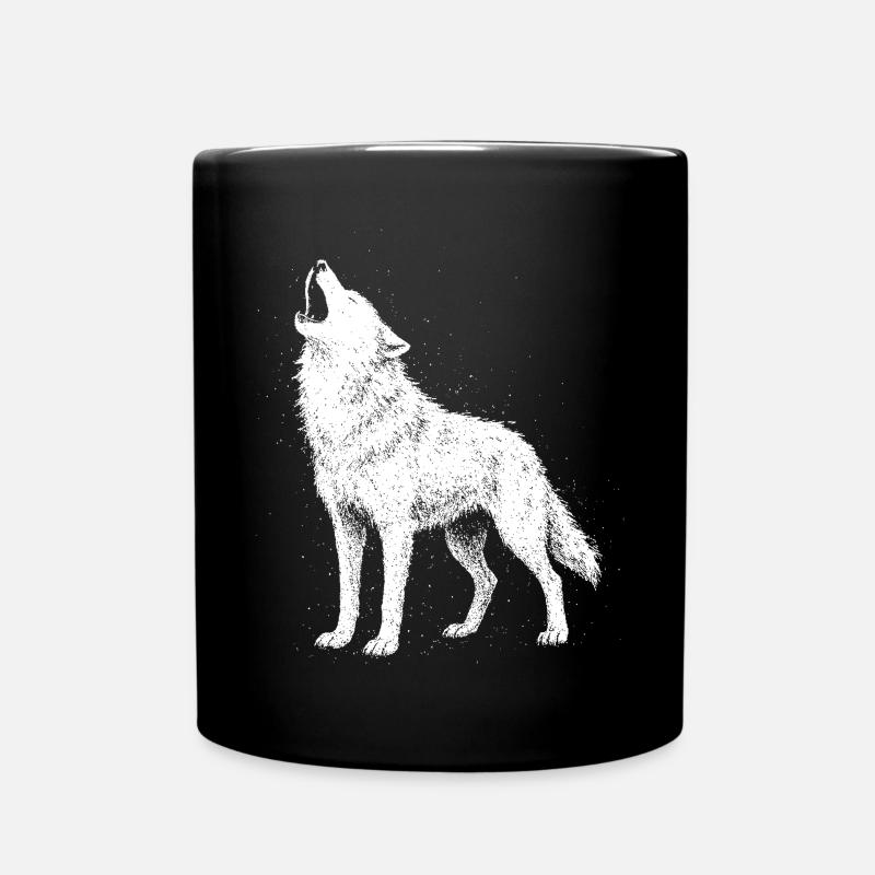 Hurlement de loup - Mug uni - noir