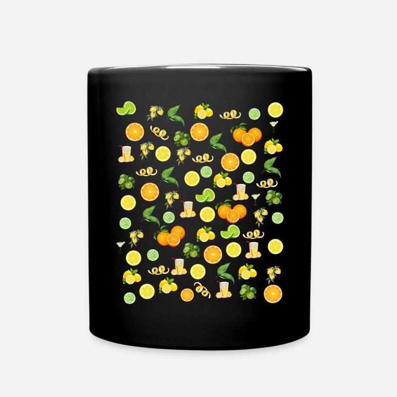 Lemon lime orange - Full Colour Mug - black
