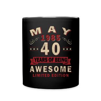 May 1985 Birthday present May 1985. May 1985. - Full Colour Mug - black - Front