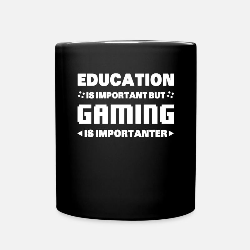 L’éducation est importante, mais le jeu est plus important - Mug uni - noir