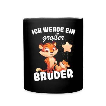 Nachwuchs Verkünden | Ich Werde Großer Bruder 2027 - Tasse einfarbig - Schwarz - Vorne
