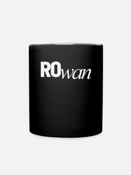 Rowan Persönlicher Name - Tasse einfarbig - Schwarz