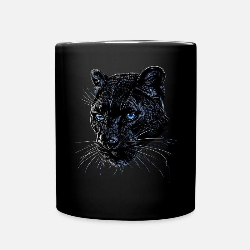 Panther Leopard Raubkatze Süße Großkatze Panter - Tasse einfarbig - Schwarz