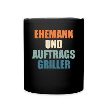 Dad Husband Contract Griller Barbecue Grill - Full Colour Mug - black - Front