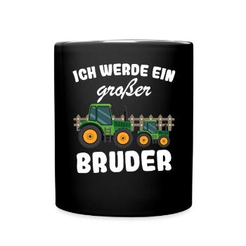 Nachwuchs Verkünden | Ich Werde Großer Bruder 2027 - Tasse einfarbig - Schwarz - Vorne