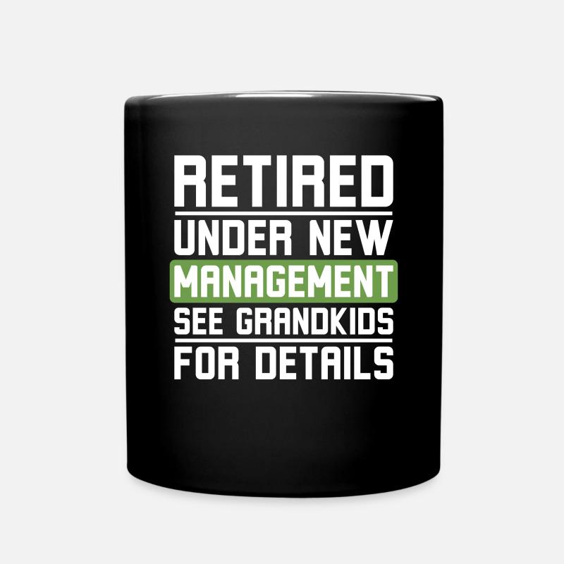 Retraité sous une nouvelle direction Voir petits-enfants - Mug uni - noir