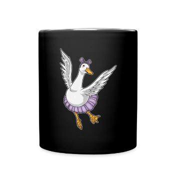 Duck Ballerina Ballet Dance - Full Colour Mug - black - Front