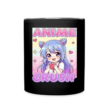 ANIME CRUSH ❤️ Kawaii Otaku Fan - Full Colour Mug - black - Front