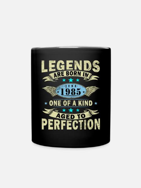 June 1985 Jubilee 1985 Legends June - Full Colour Mug - black