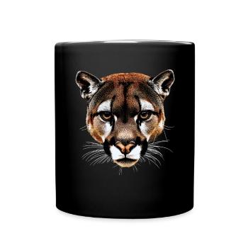 Panthère léopard gros chat mignon gros chat chats - Mug uni - noir - Devant