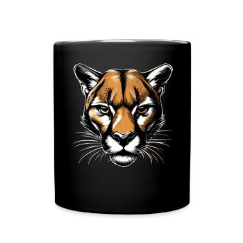 Panthère léopard gros chat mignon gros chat chats - Mug uni - noir - Devant